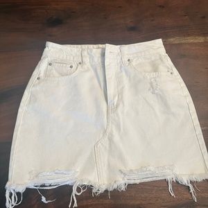White denim mini skirt size small
